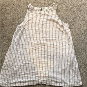 a new day Black and White Striped Tank Top